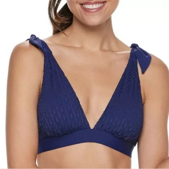 Tie -shoulder Crochet Lace Bralette BIKINI Top - Picture 2 of 5